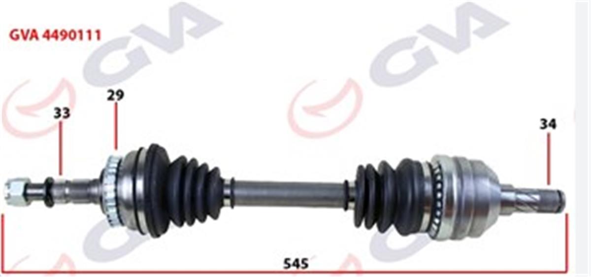 Komple Aks Sol Vectra B 1.6İ-1.8İ-2.0İ 95-03 Abs Li 29 Diş 595Mm