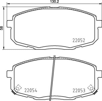 Hyundai Kona Ön Fren Balatası 1.0L T-GDi 1.6L CRDi e-VGT G3LC G3LE D4FE BREMBO