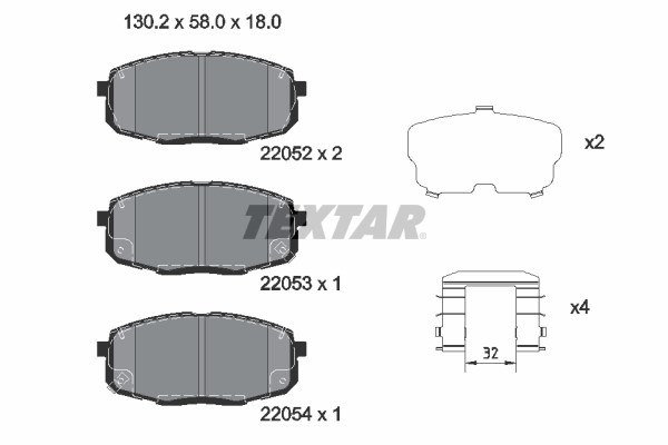 Hyundai Kona Ön Fren Balatası TEXTAR