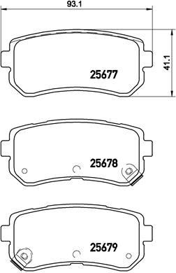 Hyundai Kona Arka Fren Balatası 1.0 1.6 / ix20 1.4 1.6 Low-Met BREMBO