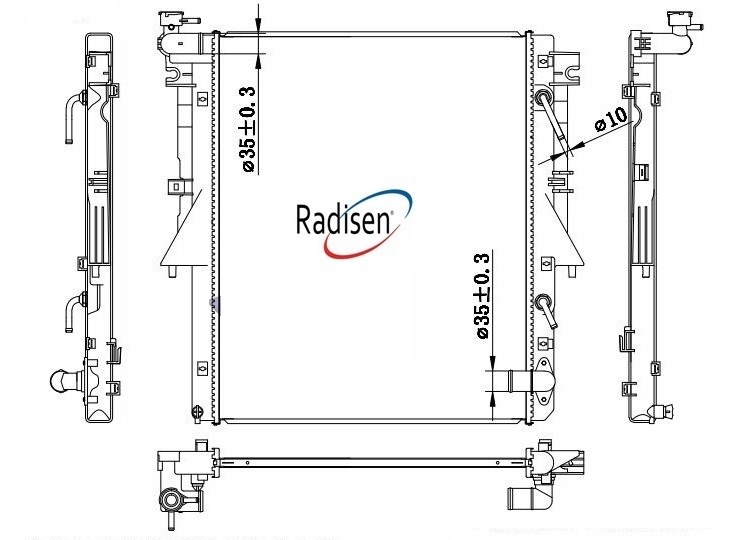 Mitsubishi L200 Su Radyatörü RADISEN