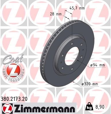 Mitsubishi L200 Triton Sportero Shogun Sport Montero Sport Fren Diski ZIMMERMANN