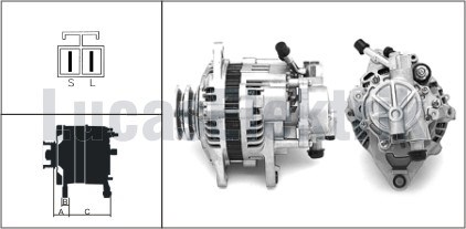 Mitsubishi L300 Alternatör Komple 12V 65A Çift Kasnak Vakumlu LUCAS