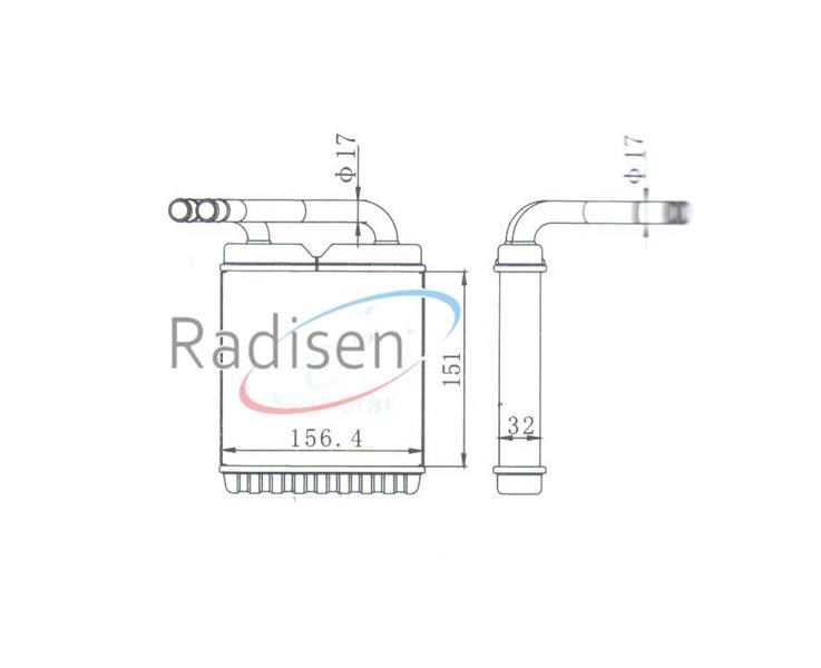 Mitsubishi L300 Minibüs Kalorifer Radyatörü RADISEN