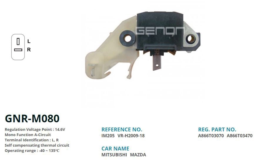 Mitsubishi L300 Eski Model Mazda E2200 323 Alternatör Konjektörü GENON