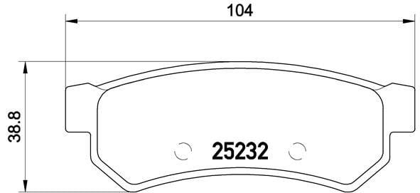 Lacetti 2003- Nubira Sedan Kombi 2005- Arka Balata BREMBO
