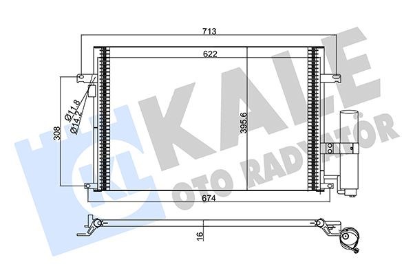 Chevrolet Lacetti Nubira 05>13 Klima Radyatörü Kondansörü KALE-RADYATOR