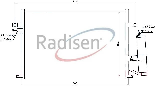 Chevrolet Lacetti Klima Radyatörü 2004- 1.4i 16V-1.6 16V-1.8i 16V RADISEN