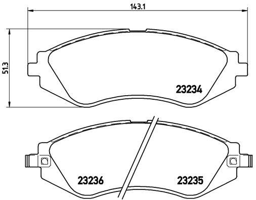 Lacetti 2004- Nubira 2004- Ön Fren Balatası BREMBO