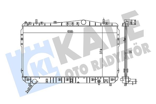 Chevrolet Lacetti Nubira Motor Su Radyatörü Manuel 1.4-1.6-1.8 KALE-RADYATOR