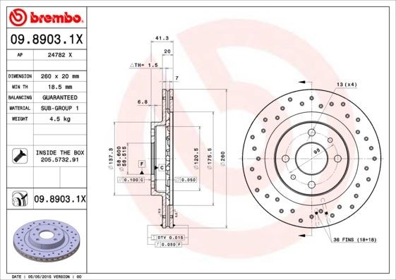 Lada Vega Ön Fren Diski Havalı Delikli BREMBO