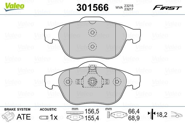 Renault Laguna II Ön Fren Balatası VALEO