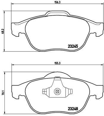Renault Laguna II Ön Fren Balatası BREMBO