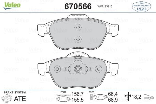 Renault Laguna 2 Ön Fren Balatası VALEO