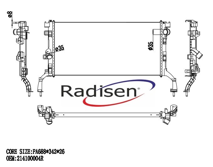 Renault Laguna III Latitude Radyatör 1.5DCI RADISEN