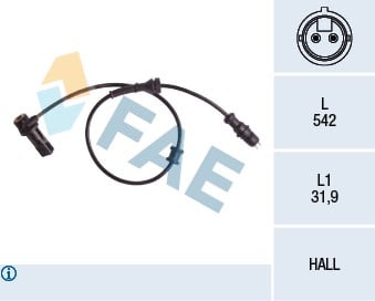Renault Laguna Arka Sağ ABS Kablosu Sensörü FAE