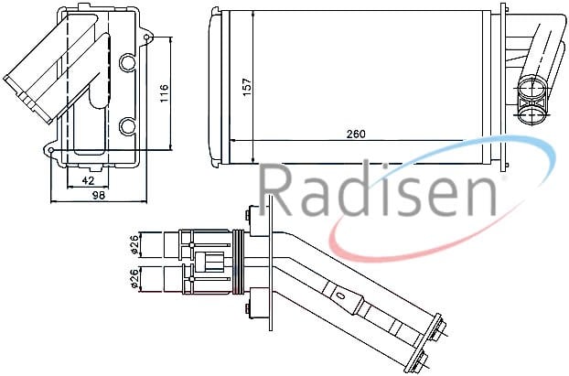 Renault Laguna Kalorifer Radyatörü RADISEN
