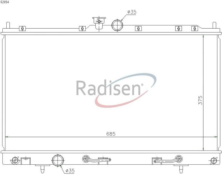 Mitsubishi Lancer Radyatör 1.3i-1.6i-2.0i 16V AT RADISEN