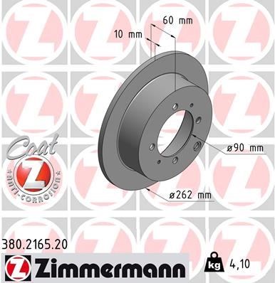 Mitsubishi Lancer Arka Fren Diski Dolu Tip ZIMMERMANN