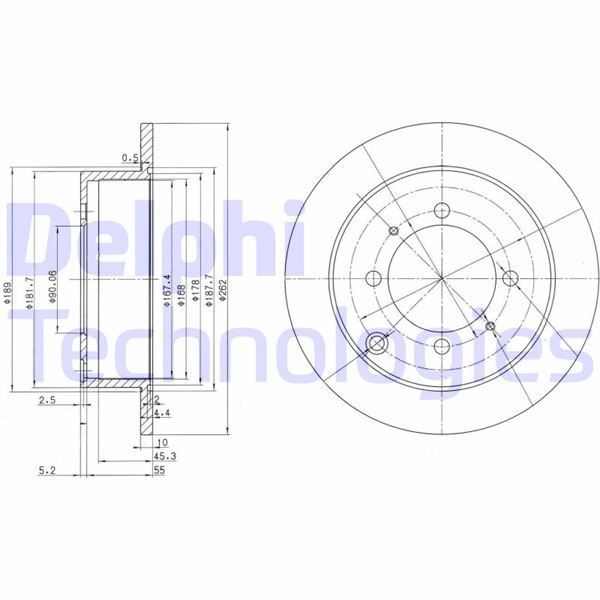 Mitsubishi Lancer Arka Fren Diski Dolu Tip DELPHI