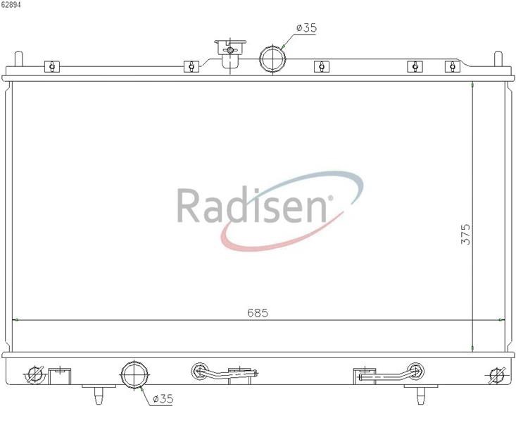 Mitsubishi Lancer Radyatör 1.3i-1.6i-2.0i 16V MT RADISEN