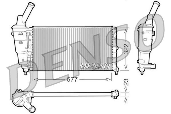 Lancia Y Motor Su Radyatörü 95-03 DENSO