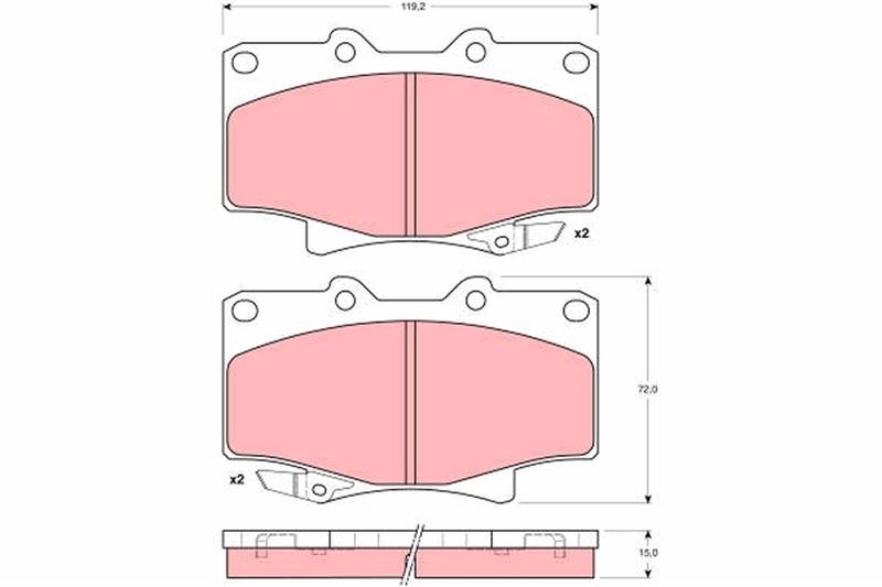 Toyota Land Cruiser 4Runner Ön Balata Disk TRW