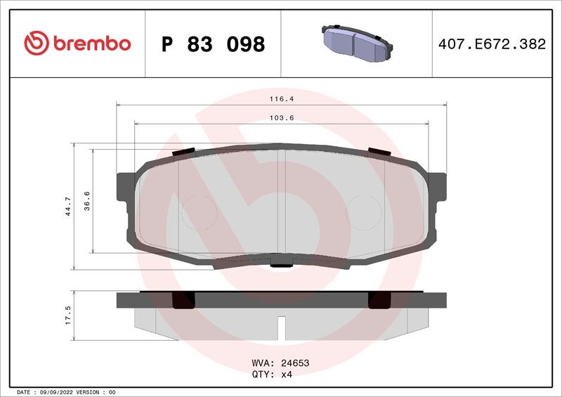 Toyota Land Cruiser Arka Fren Balatası BREMBO