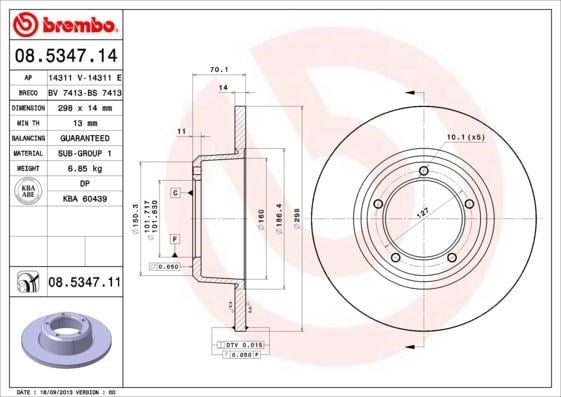 Land Rover Ön Arka UV Kaplamalı Fren Diski BREMBO