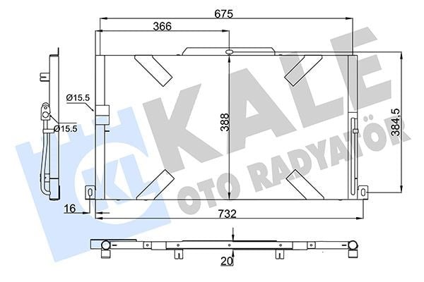 Land Rover Defender L316 Klima Radyatörü KALE-RADYATOR
