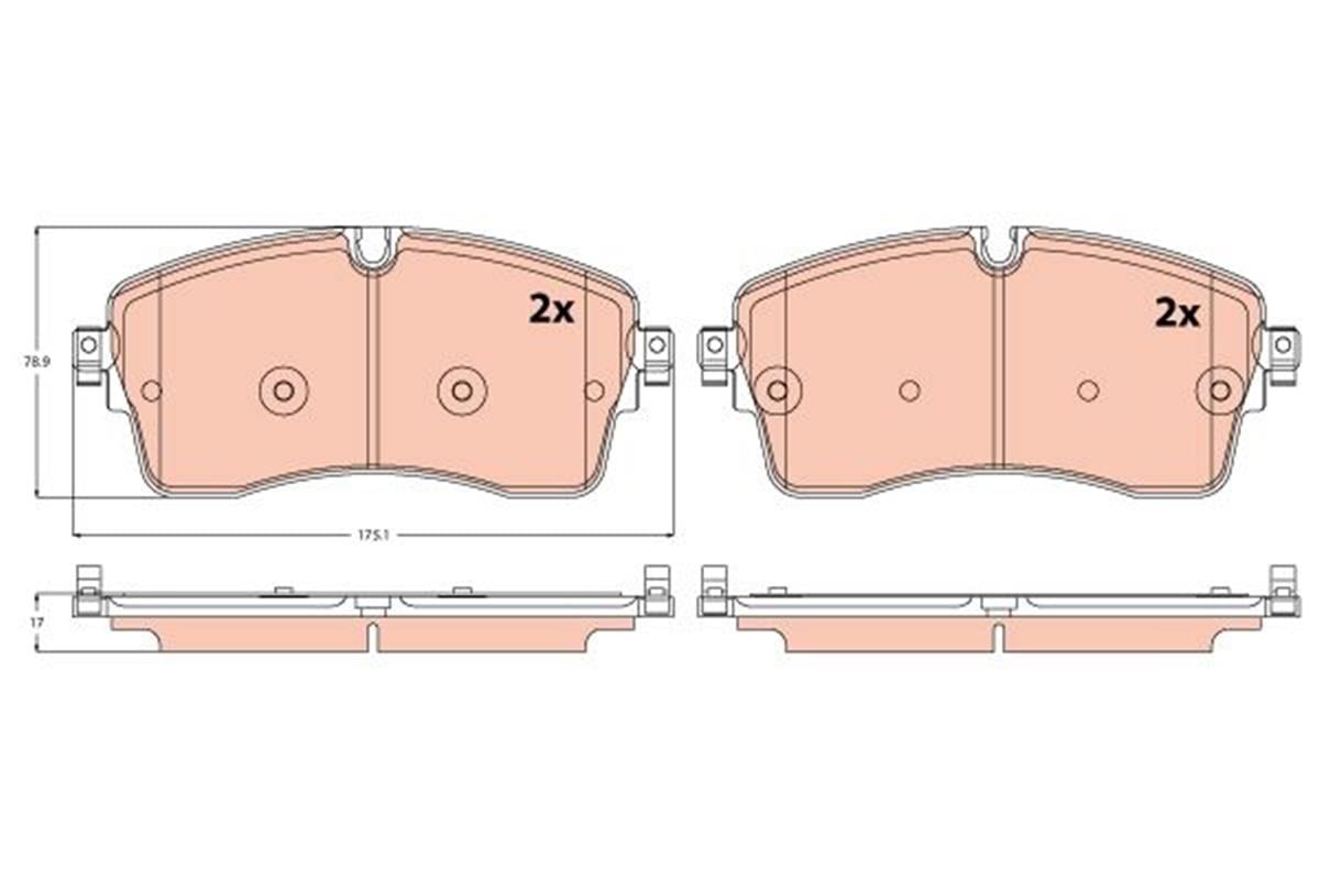 Land Rover Defender Discovery Range Rover Jaguar Fren Balatası Ön Jde39759-Lr091308-Lr091568-Lr1