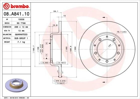 Land Rover Arka Fren Diski Standart BREMBO