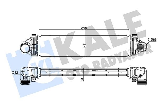 Land Rover Freelander II Turboşarj Radyatörü 2.0 EcoBoost KALE-RADYATOR