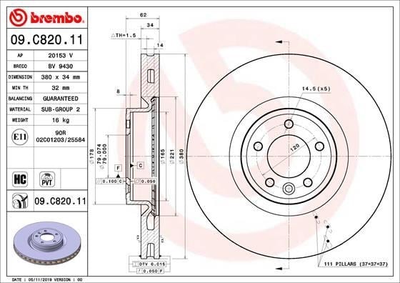 Land Rover Defender Ön Fren Diski BREMBO
