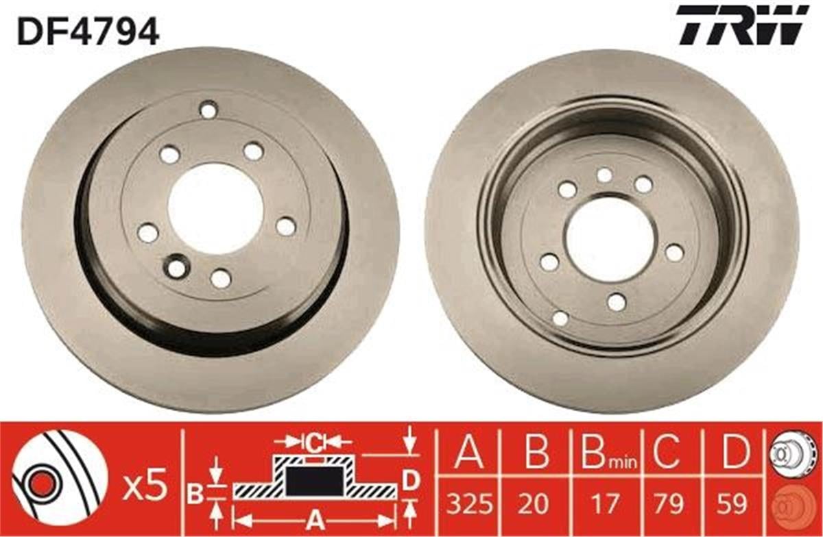 Land Rover Discovery 3 4 Fren Diski Arka Sdb000636