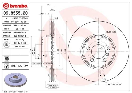 Land Rover Range Rover III Vogue Ön Fren Diski BREMBO