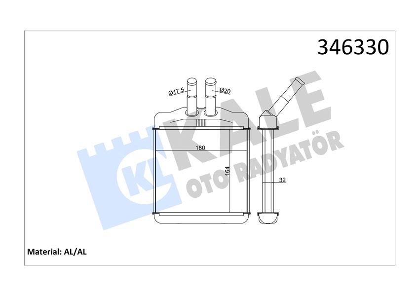 Daewoo Lanos Kalorifer Radyatörü Brazing KALE-RADYATOR