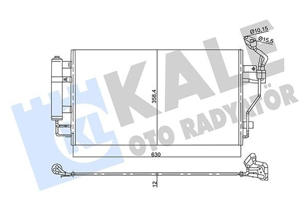 Nissan Leaf NV200 Kondenser Alüminyum/Pirinç Kurutuculu KALE-RADYATOR