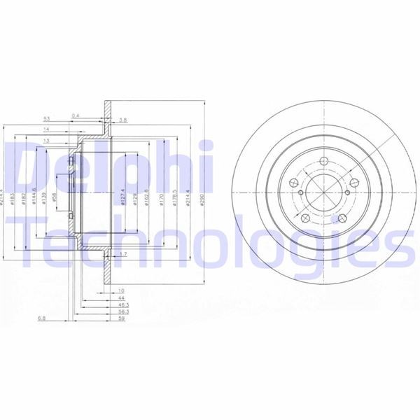 Subaru Legacy Arka Fren Diski Çiftli Paket Deliksiz DELPHI