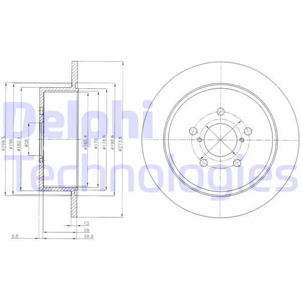 Subaru Legacy Arka Fren Diski Çiftli Paket Deliksiz DELPHI