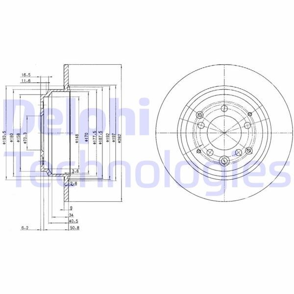 Honda Legend Arka Fren Diski Deliksiz DELPHI