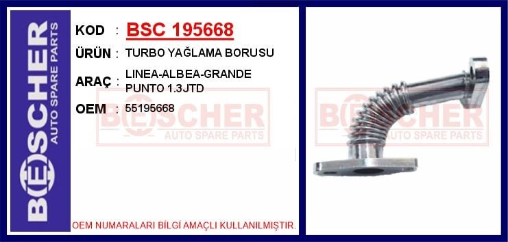 Fiat Linea Turbo Yağlama Borusu BESCHER