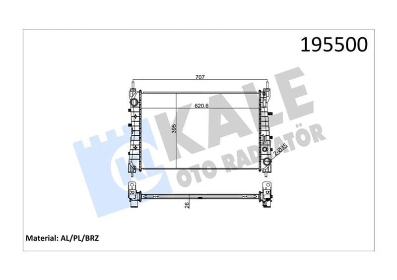 Fiat Linea Radyatör 1.3 JTD Klimalı Klimasız Mekanik KALE-RADYATOR