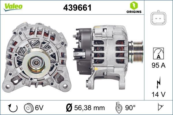 Dacia Logan Sandero 1.4 1.6 Alternatör 14V 95Ah VALEO