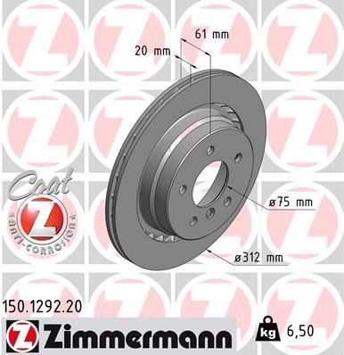 BMW M3 E36 Arka Sol Fren Diski ZIMMERMANN