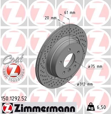 BMW M3 E36 Arka Sol Fren Diski Delikli ZIMMERMANN