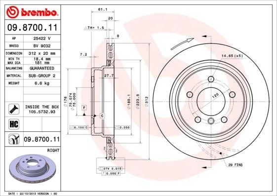 BMW M3 E36 Arka Sağ Fren Diski BREMBO