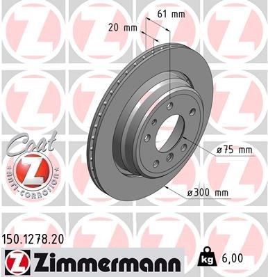 BMW M5 E34 E34 V8 4.0 Arka Fren Diski ZIMMERMANN