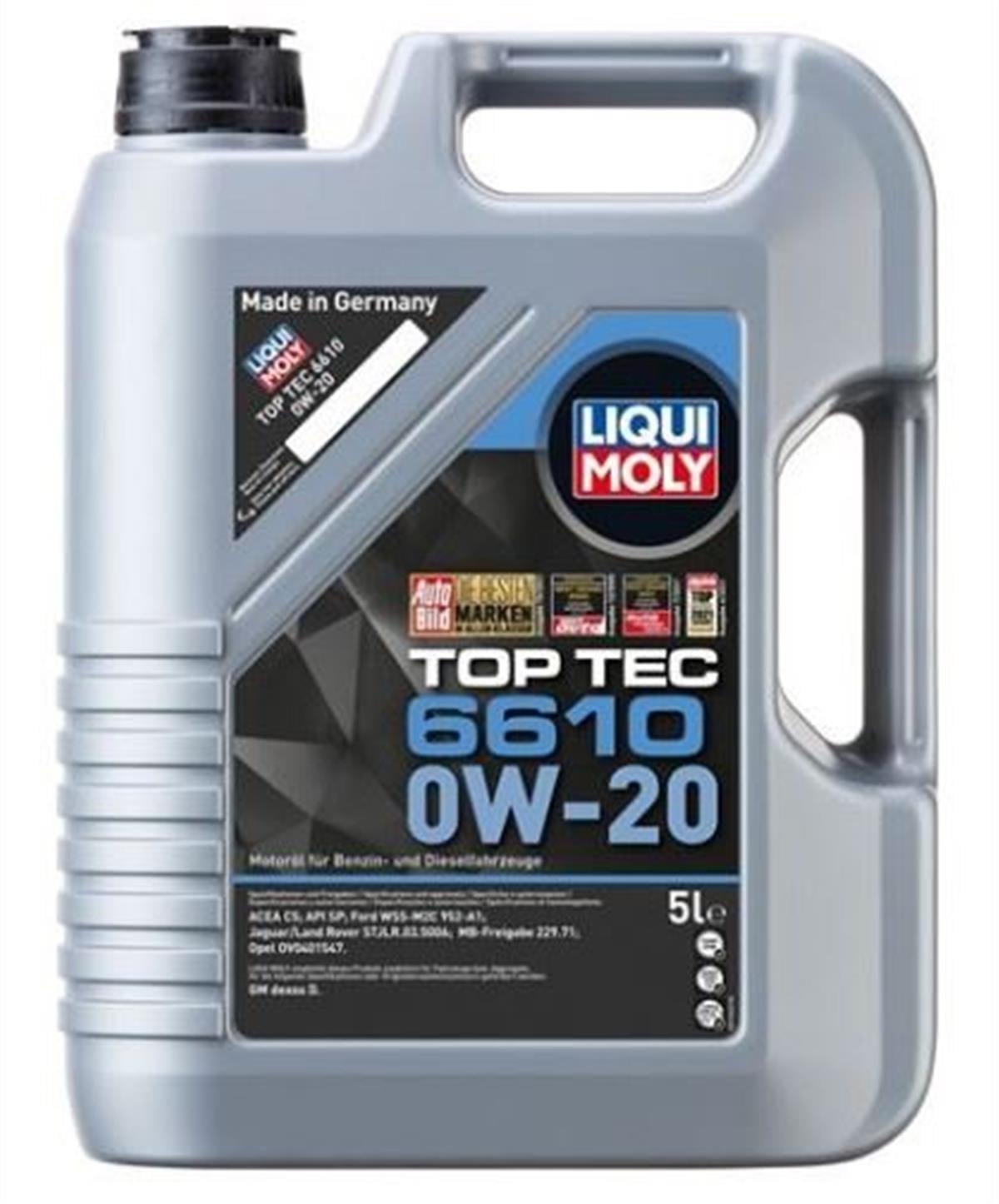 Lıquımoly Motor 0W-20 Yağ Top Tec 6610  5Litre