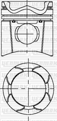 MAN D 2876 LF Piston Segman Q128.0mm STD Euro 3 YENMAK